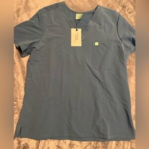 Garde Malade Slate Blue Scrub Top